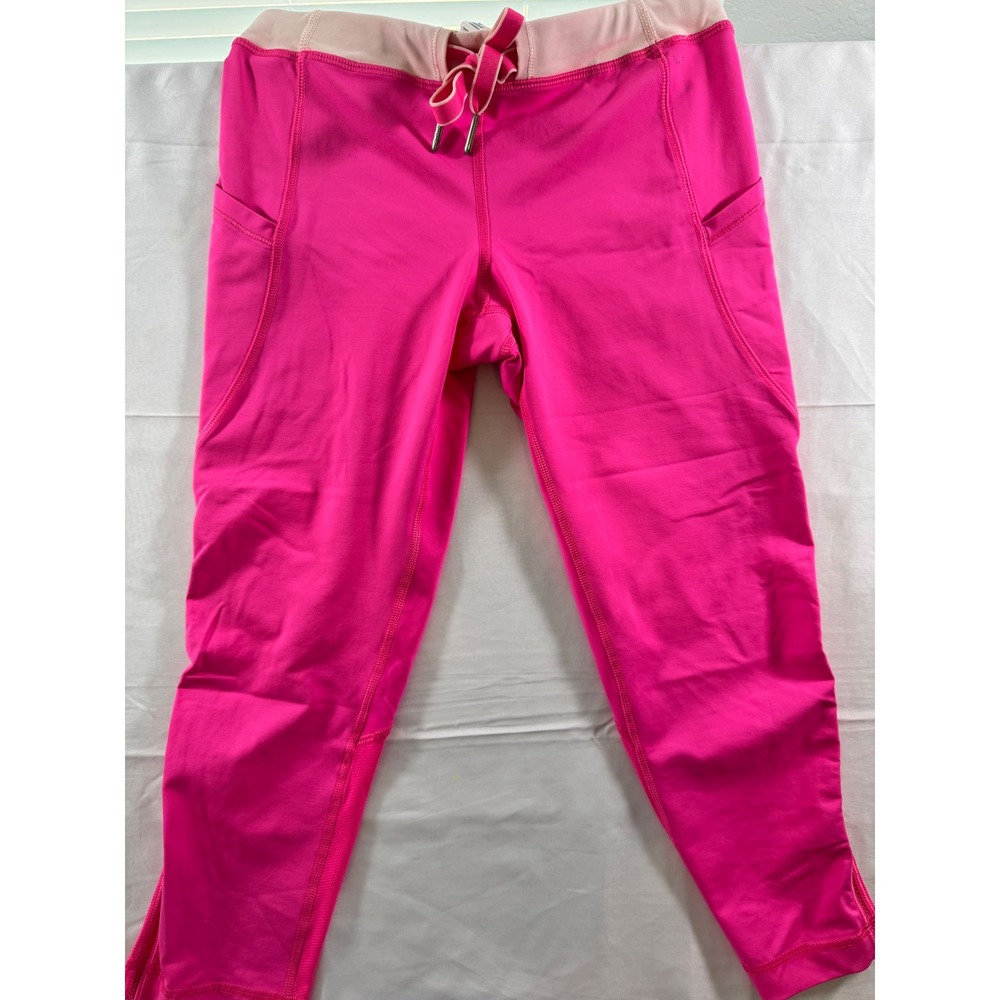 Lululemon Run Inspire Capri Leggings Pink Size 4 Drawstring